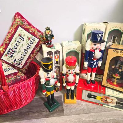 Vintage Wooden Nutcrackers – Hand-Painted Christmas Figures