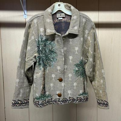 Vintage Scene Weaver Tapestry Jacket - Size S 