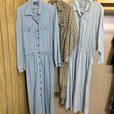 Vintage Collared Dresses - Dreams, Models Coat & Liz Wear - Size L