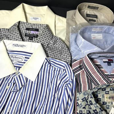 Mens Button Down Shirts (Some New W Tags) - Burberry, Brooks 346 & More (M-XL)