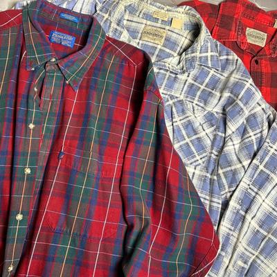 Vintage Flannels (3) - Pendleton & Saugatuck - Size XL