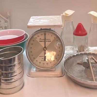 Vintage American Family Scale, And Universal Meat Grinder