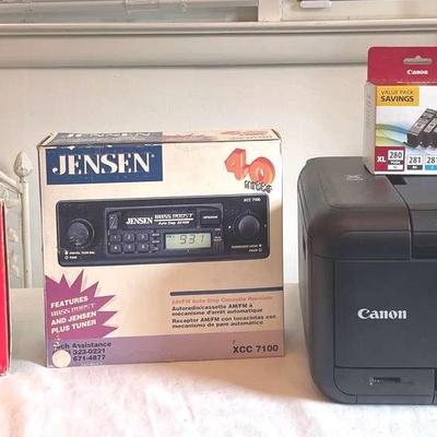 Canon Printer, Polaroid Big Shot Camera, Jensen Cassette Receiver