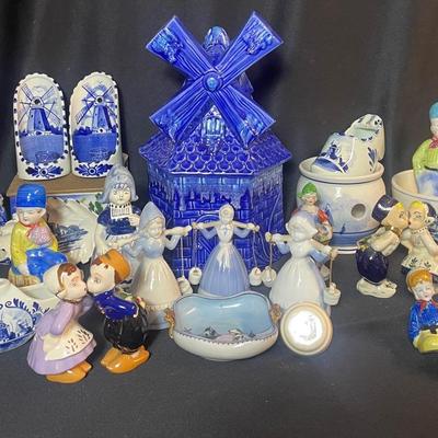 Delft And Nippon And Delft Style Figurines