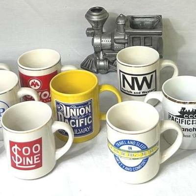 Vintage Union Pacific Railway System & Other Railway Mugs!