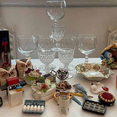 Vintage Glassware, Antique Handpainted Nippon Candy Bowl, And Kitchen Magnets