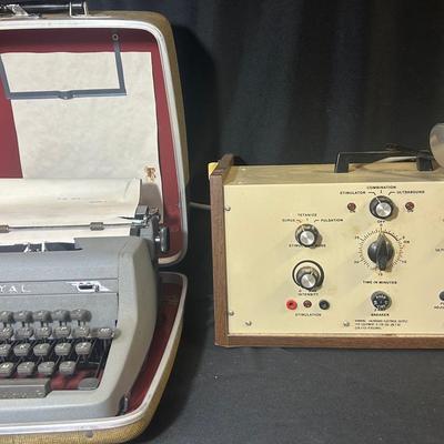 Royal Quiet Deluxe Typewriter & Amrex Ultrasound 