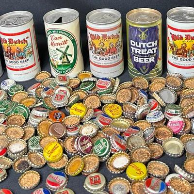 Vintage Beer/pop Cans & Vintage Soda Caps