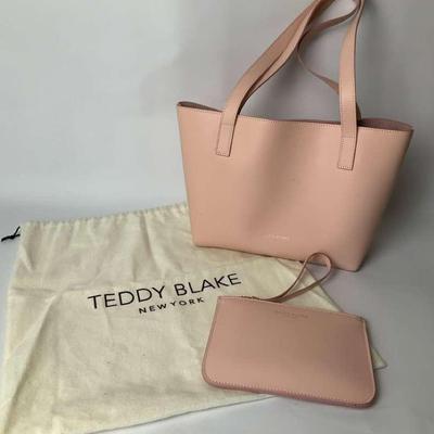 Teddy Blake New York Pink Leather Tote with Pouch