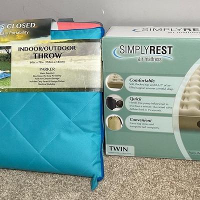 Twin Air Mattress & Outdoor Throw 