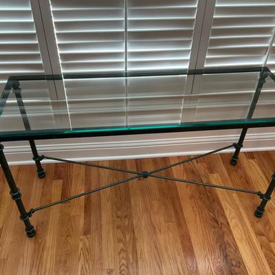 Glass & Metal Console Table
