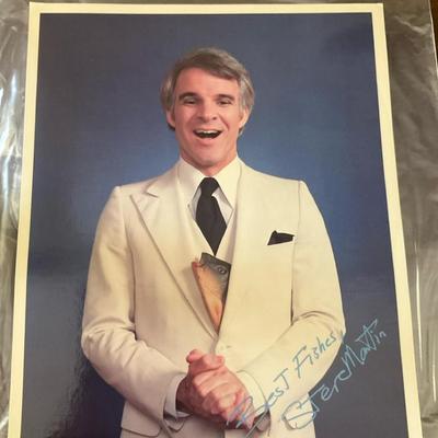 Steve Martin Signed Photo with “Best Fishes” Inscription and 1978 Set List Notes