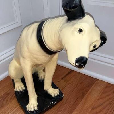 Large RCA Nipper Dog Statue