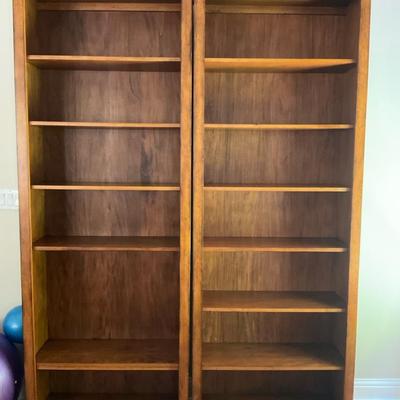 Pair Of Walnut Bookshelves 