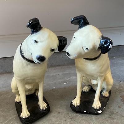 Pair of Ceramic RCA Nipper Dog Doorstops