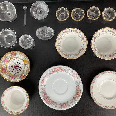 Vintage China and Crystal Tabletop Assortment