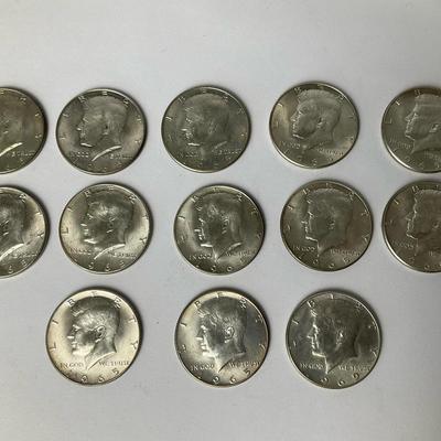 Kennedy Half Dollar 40% Silver Coin Lot 1965, 1969 
