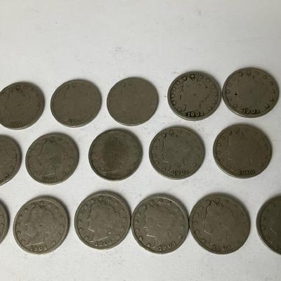 Liberty Nickels “V” 1901-1904 
