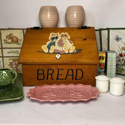 Country Kitchen Decor with Bread Box