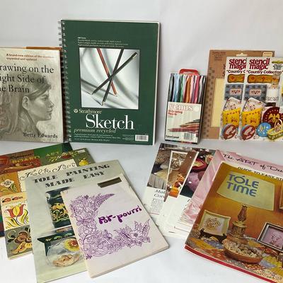 Art and Craft Book and Supply Lot