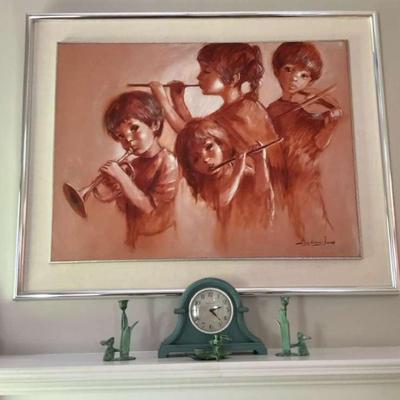 Leighton-Jones “Children Making Music” Framed Print