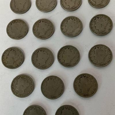Liberty Head Nickels 1910-1911 “V”