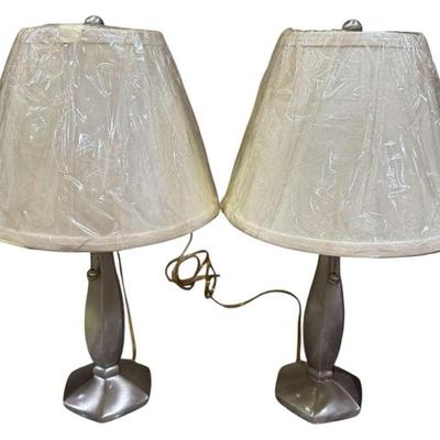 Brushed Silver Nightstand Lights