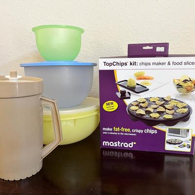Vintage Tupperware & Mastrad TopChips Maker Kitchen Lot