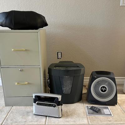 Vornado Heater, Metal File Cabinet, Slyphin Back Massager & More!