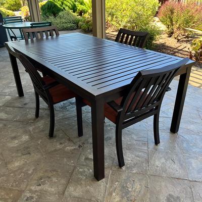 Outdoor Dining Table with 4 Matching Chairs – Modern Patio Set