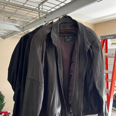 Men’s Jackets In XL And XXL Including Leather Men’s Black Leather Bomber Jackets Lot