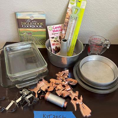 Cooking, Baking, And Candy-making! 10. Vintage Bakeware & Cookbooks Lot – Pans, Cutters & More
