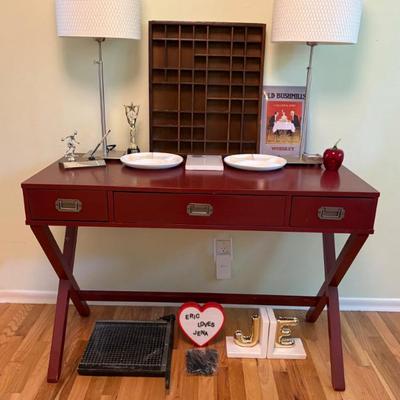 Desk & Various Items of Interest