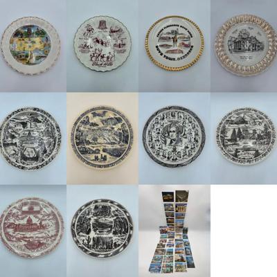 Vintage Souvenir Plates & Postcards