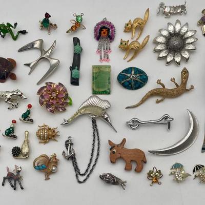 Vintage Lapel/Sweater Pins & Brooches - MCM & Later Era