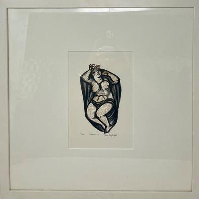 Bernard Brussel-Smith "Tattooed Lady" etching 1945