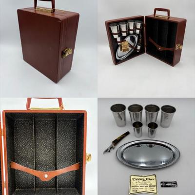 Vintage 1950s "Trav-L-Bar" Traveling Salesman Bar-In-A-Case