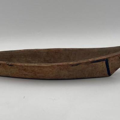Antique Salish Sea Tribal Dugout Model Canoe - 1940s - Haida or Makah?