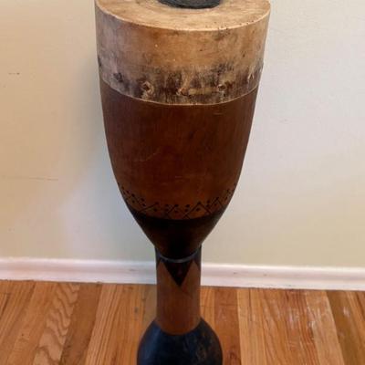 Single Log Upright East African Drum - 1960s or Older