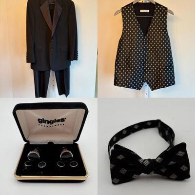 Ralph Lauren Tuxedo + Perry Ellis Vest & Bowtie + Bonus