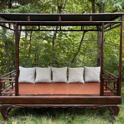 Antique Chinese Scholar's Bed/Conversation Couch - 1800s