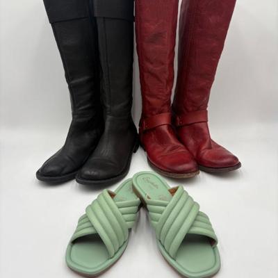 Slide/Boot Trio - DKNY/Frye/Seychelles