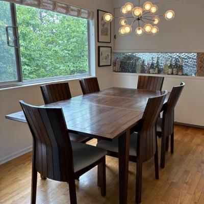 Dining Table & 6 Chairs + Leaf