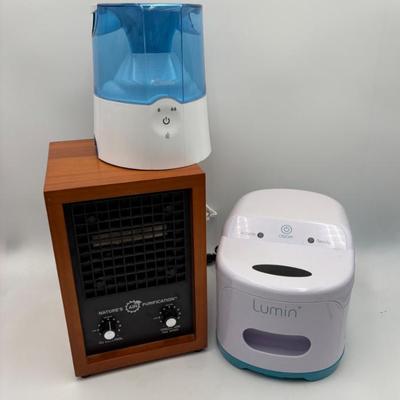 Ionizer, Ultrasonic Cleaner, & Humidifier Trio