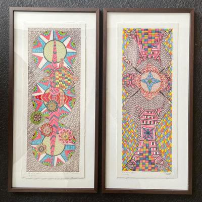 Folk Art Colored Marker Pair