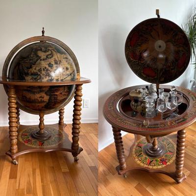 Antique Mid-Century Globe Bar - Zodiac - Gorgeous!
