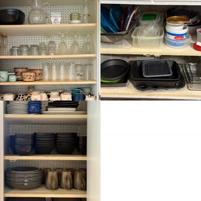 Cabinet Contents - Dishware, Bakeware, Glassware, & Vintage