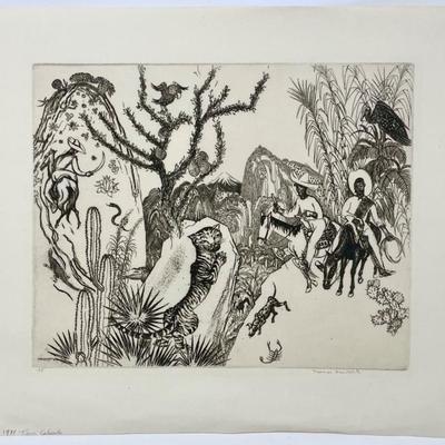Thomas Scofield Handforth "Tierra Caliente" - 1931 Etching