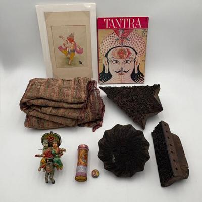 Mixed Items from India - Printing Blocks, Print, Sari +