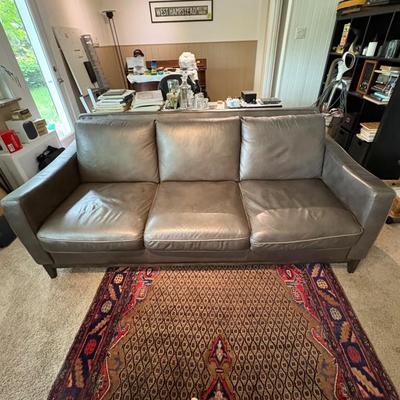 Comfortable Leather Sofa w/ Attached Cushions